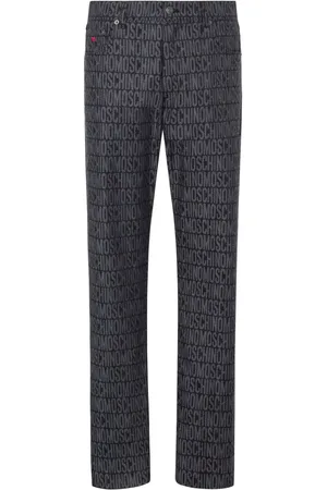 Moschino Halbhohe Jeans mit Logo-Print