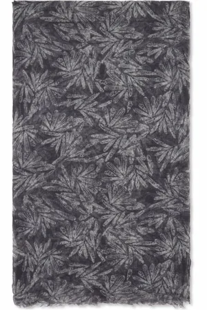 Brunello Cucinelli Kaschmirschal mit Blatt-Print