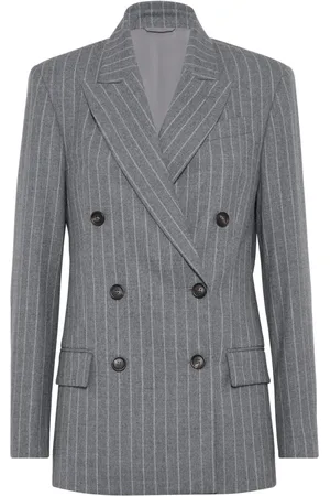 Brunello Cucinelli Doppelreihiger Blazer mit Nadelstreifen