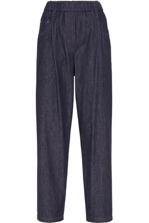 Brunello Cucinelli Tapered-Jeans mit elastischem Bund