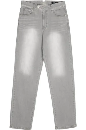 MAN ON THE BOON. Ausgeblichene Straight-Leg-Jeans