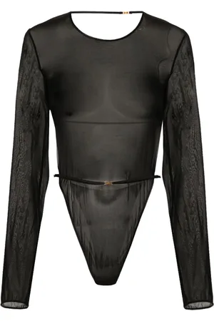 Saint Laurent Rückenfreier Krepp-Body