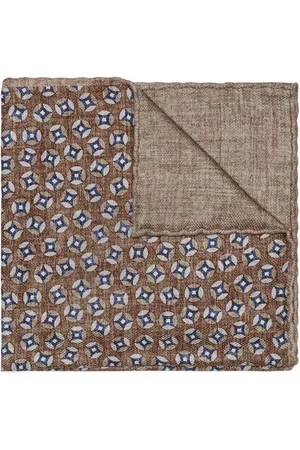 Brunello Cucinelli Geometrisch gemustertes Einstecktuch
