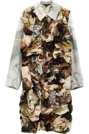 Comme des Garçons Einreihiger Mantel mit Rüschendetail