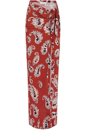 Paco rabanne Langer Rock mit Paisleymuster