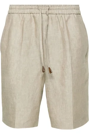 BRIONI Halbhohe Bermudas aus Leinen