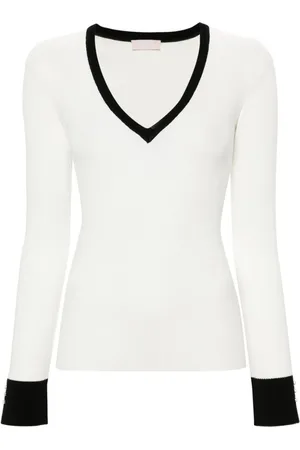 Liu Jo Gerippter Pullover mit Kontrastdetails
