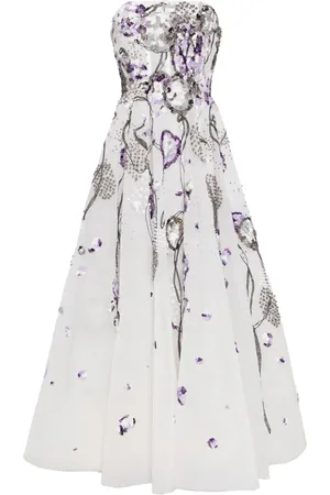 Saiid Kobeisy Tüllkleid mit Perlen