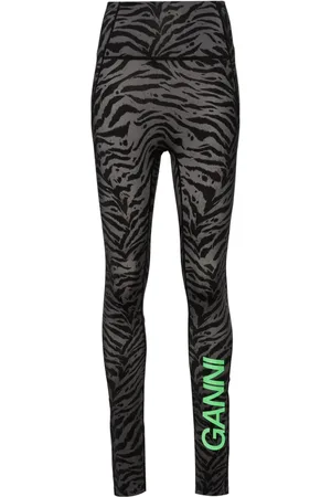 Ganni Leggings mit Zebra-Print