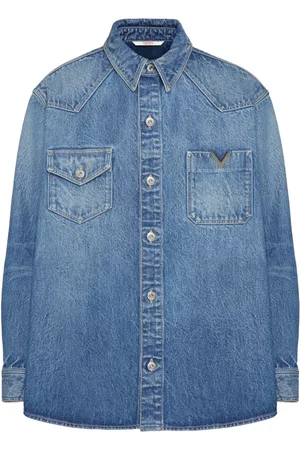 VALENTINO GARAVANI Jeanshemd mit V-Schild