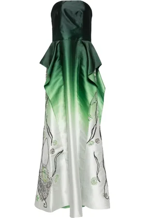 Saiid Kobeisy Ärmelloses Taft-Kleid mit Farbverlauf