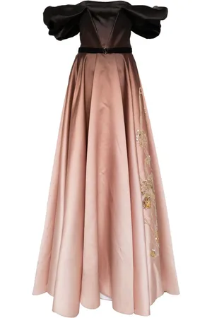 Saiid Kobeisy Schulterfreies Kleid mit Farbverlauf