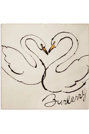Burberry Seidenschal mit Schwan-Print