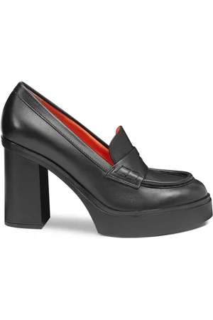santoni Loafer-Pumps mit Blockabsatz