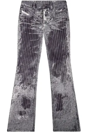 Diesel Gerade Retty Jeans mit Nadelstreifen