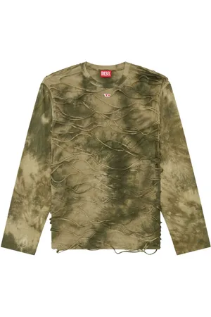 Diesel Strukturiertes T-Cranet-LS Batik-T-Shirt