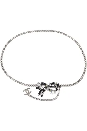 CHANEL 1990-2000s Kettengürtel mit Schleife