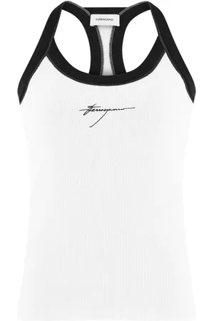 Salvatore Ferragamo Tanktop mit Logo-Stickerei