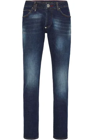 Philipp Plein Tief sitzende Straight-Leg-Jeans