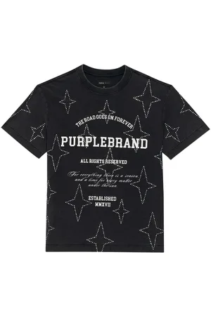 Purple Brand T-Shirt mit Kristallen