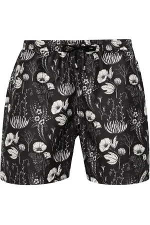 Sunspel Badeshorts mit Blatt-Print