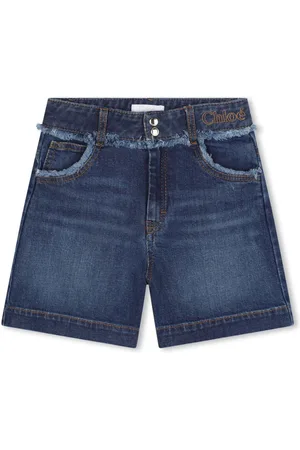 Chloé Jeans-Shorts mit Logo-Stickerei