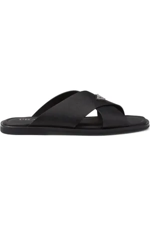 Prada Crisscross Sandalen mit Logo