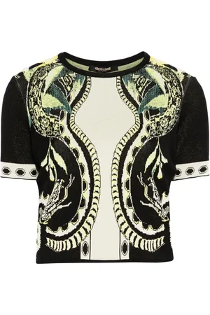 Roberto Cavalli Cropped-Top mit Zitronen-Print