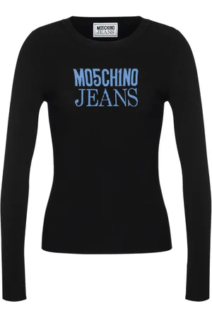 Moschino Geripptes Trägershirt mit Logo-Print