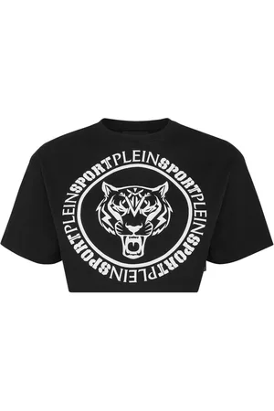 Philipp Plein Cropped-T-Shirt mit Logo-Print