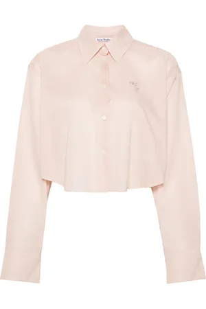 Acne Studios Cropped-Hemd mit Logo-Stickerei