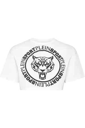 Philipp Plein Cropped-T-Shirt mit Logo-Print