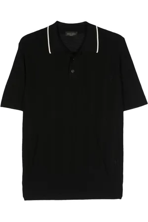 Roberto Collina Poloshirt mit Lochstrickmuster