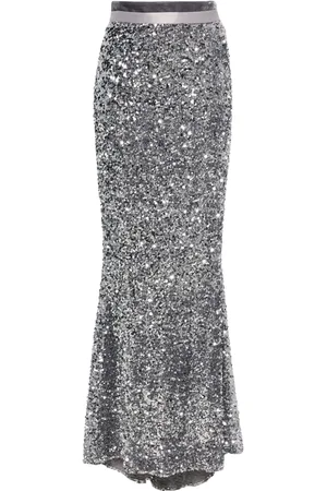 Styland High-Waist-Maxirock mit Pailletten