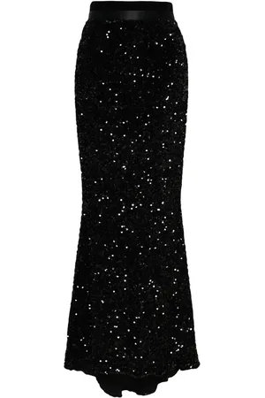 Styland High-Waist-Maxirock mit Pailletten