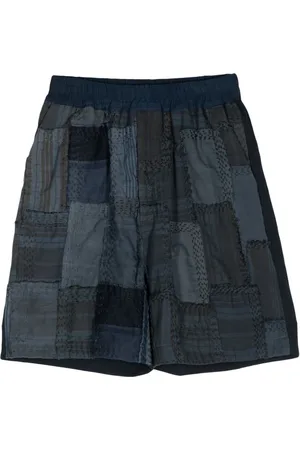 BY WALID Bermudas im Patchwork-Look