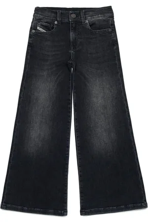 Diesel Halbhohe Wide-Leg-Jeans
