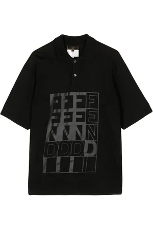 Fendi 1990-2000 Poloshirt mit Logo-Print