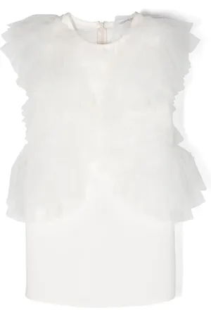 Patrizia Pepe Girl Ärmelloses Kleid mit Rüschen