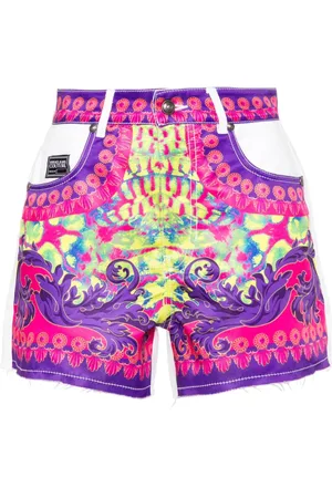VERSACE Jeans-Shorts mit Logo-Print