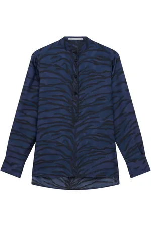 Stella McCartney Seidenhemd mit Tiger-Print