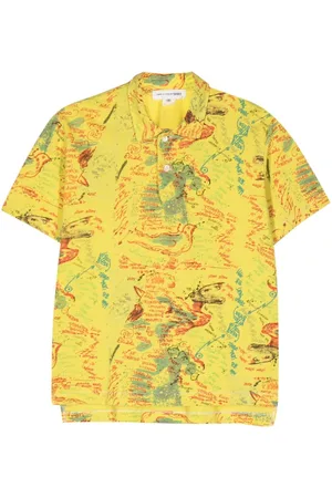 Comme des Garçons 2000s Poloshirt mit Kritzel-Print