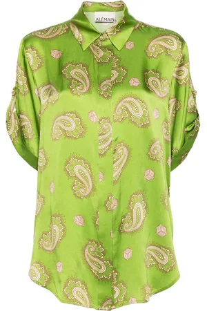 ALÉMAIS Seidenhemd mit Paisley-Print