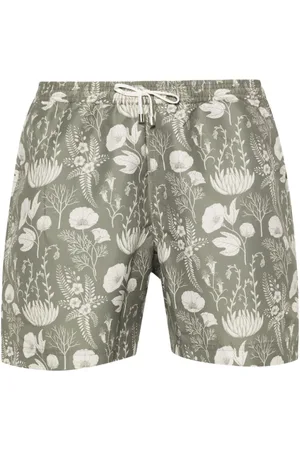 Sunspel Badeshorts mit Blatt-Print
