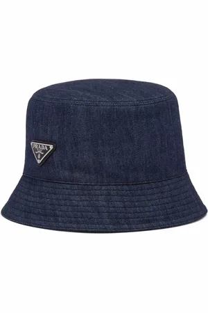 Prada Jeans-Fischerhut mit Logo