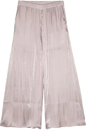 B+AB Laminierte Cropped-Hose mit weitem Bein