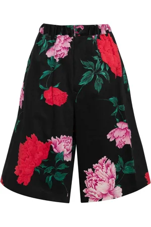 YOHJI YAMAMOTO Weite Shorts mit Blumen-Print