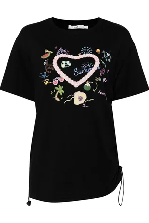 B+AB T-Shirt mit grafischem Print