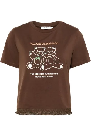 B+AB T-Shirt mit Teddy-Print