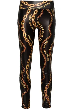 VERSACE Leggings mit Ketten-Print